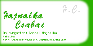 hajnalka csabai business card